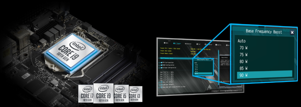DeskMini H470 支援 Intel Core i9-10900 處理器 。